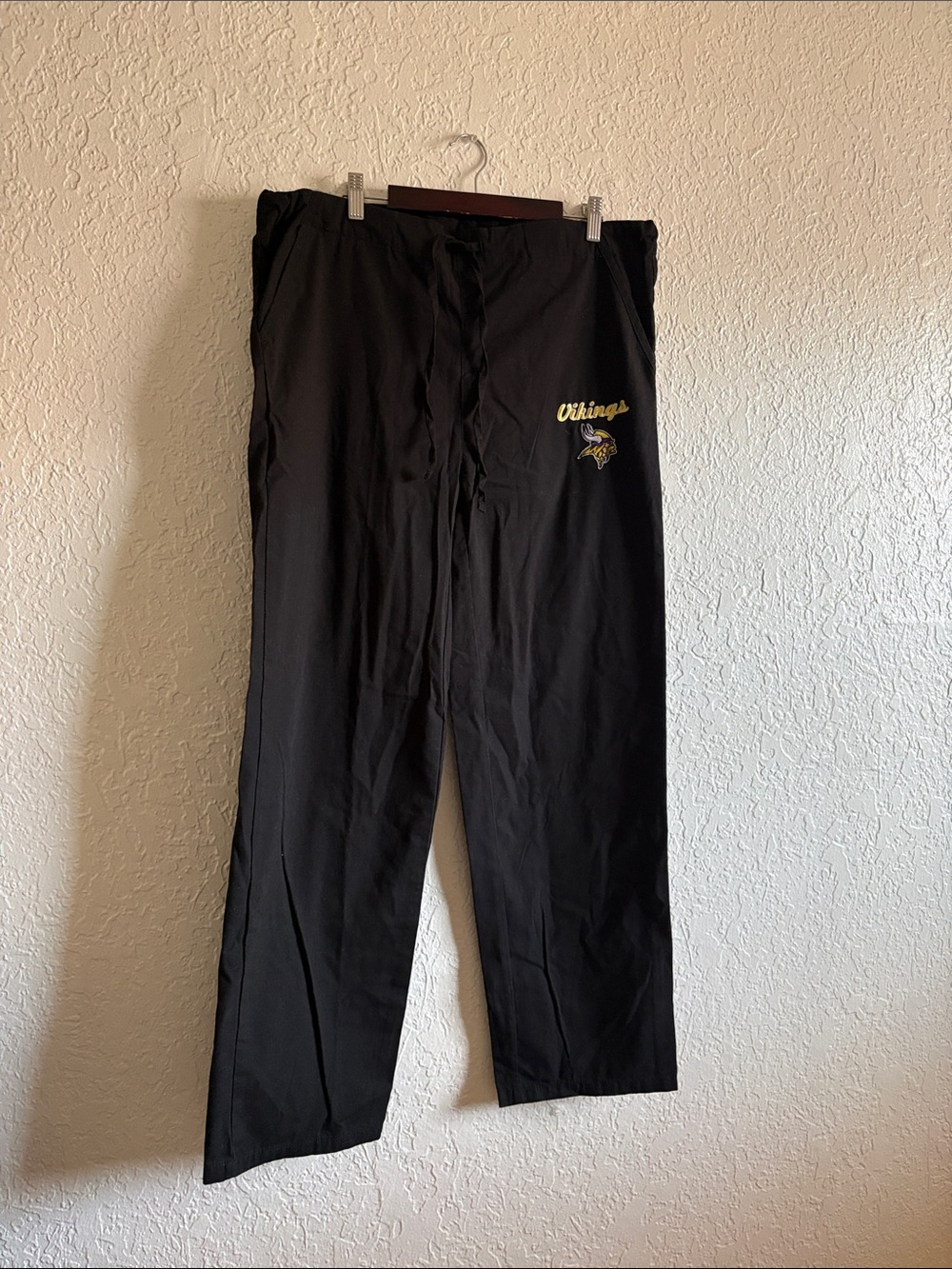 NFL Black Pajama Pants with Vikings Logo